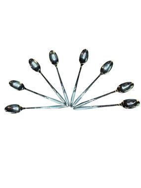 9 KENWOOD Stainless Flatware Forever Rose 7 1/2" ICED TEA SPOONS Long Handle
